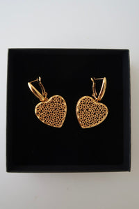 Bold Art Heart Earrings